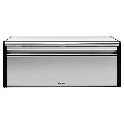 Brabantia Fall Front Bread Bin, Matt Stainless Steel Brabantia Fall Front Bread Bin, Matt Stainless Steel